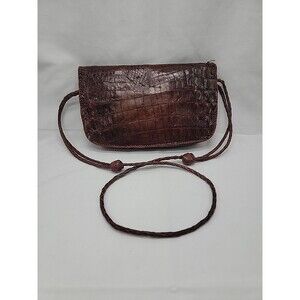 Vintage Alligator Skin Clutch/ Shoulder or Crossbody Bag 10x6x2